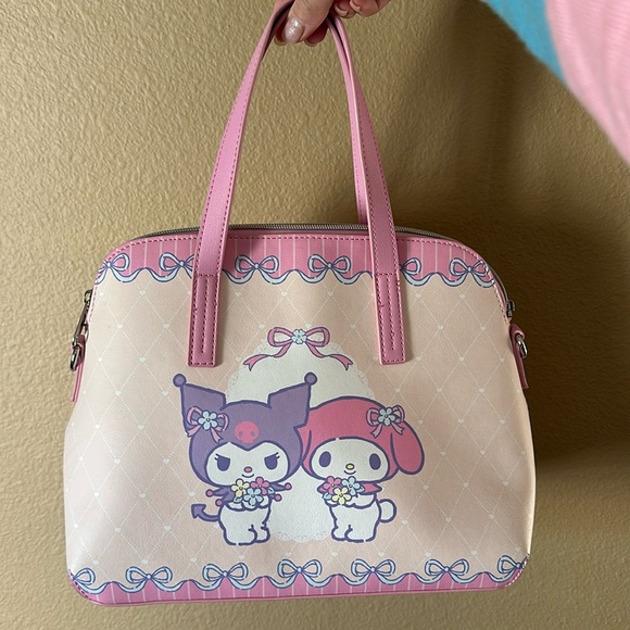 Loungefly My Melody & Kuromi Pastel Bows Satchel Bag - Picture 4 of 4